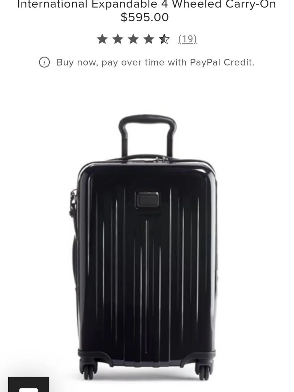 TUMI International Expandable 4-Wheeled Carry-On - Black